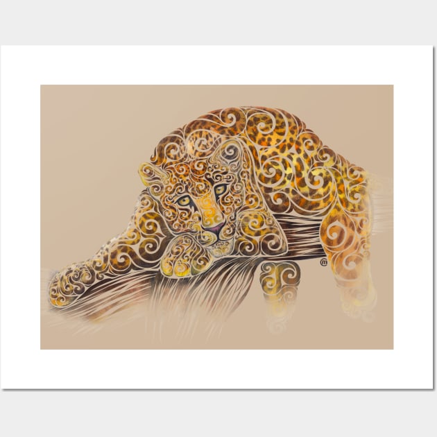 Swirly Leopard Wall Art by CarolinaMatthes